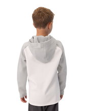 JAKO Hooded Jacket Iconic (Polyester Fleece, Side Pockets with Zip) white/grey/charcoal grey Kids