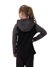 JAKO Hooded Jacket Iconic (Polyester Fleece, Side Pockets with Zip) black/anthracite grey Children