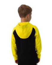 JAKO Iconic Hooded Jacket (Polyester Fleece, Side Pockets with Zipper) black/yellow Kids