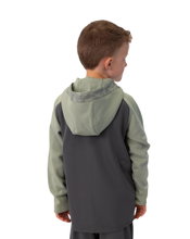 JAKO Iconic Hooded Jacket (Polyester Fleece, Side Pockets with Zip) anthracite/mint green Kids