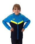 JAKO Kapuzenjacke Iconic (Polyester-Fleece, Seitentaschen mit Reißverschluss) marineblau/hellblau/gelb Kinder