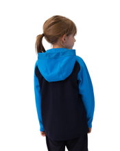 JAKO Iconic Hooded Jacket (Polyester Fleece, Side Pockets with Zip) navy blue/light blue/yellow Children