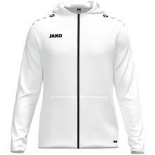 JAKO Hooded Jacket One (Inner side made of micro-fleece), white ladies