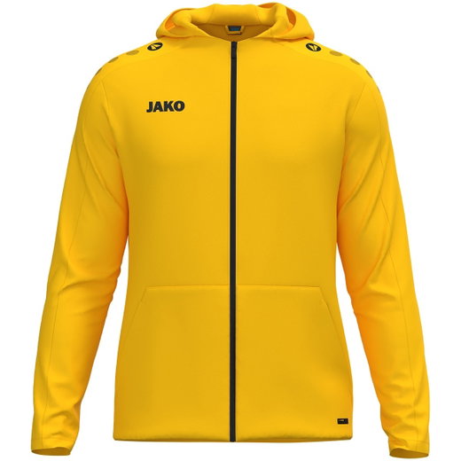 JAKO Hooded Jacket One (Inner side made of micro-fleece, 100% recycled polyester) yellow children