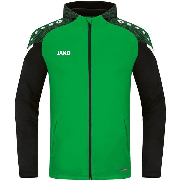 JAKO Kapuzenjacke Performance (Polyester-Fleece) grün/schwarz Kinder