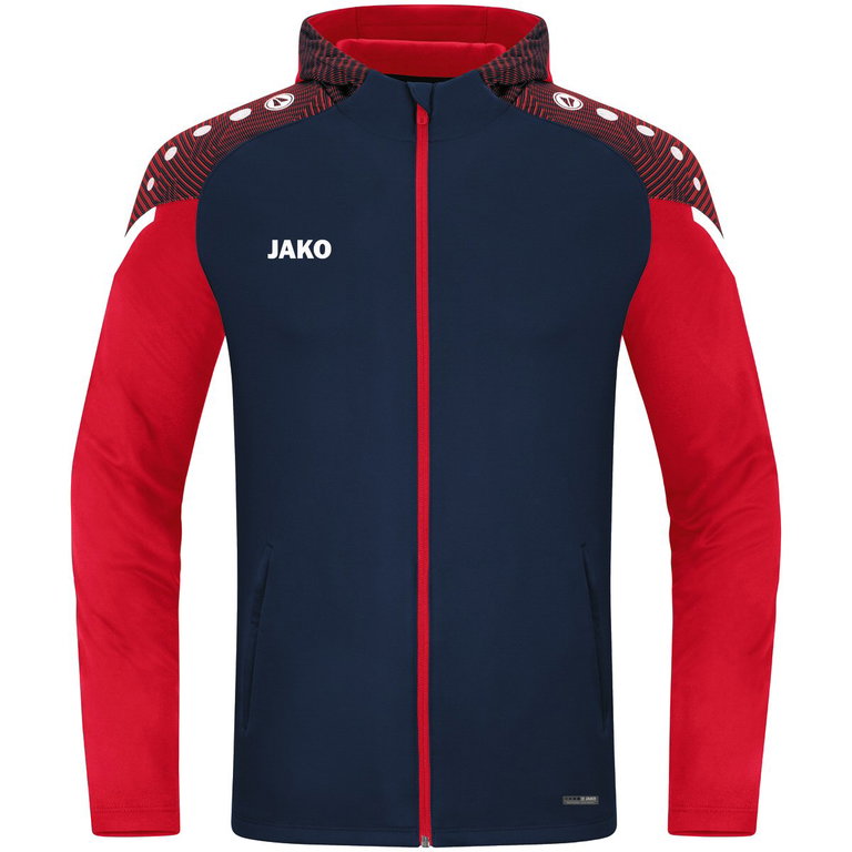 JAKO Kapuzenjacke Performance (Polyester-Fleece) marineblau/rot Kinder