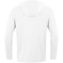 JAKO Hooded Jacket Power (Polyester Fleece, Side Pockets with Zipper) White/Red Men