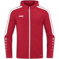 JAKO Kapuzenjacke Power (Polyester-Fleece, Seitentaschen mit Reißverschluss) rot Herren