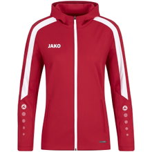 JAKO Kapuzenjacke Power (Polyester-Fleece, Seitentaschen mit Reißverschluss) rot Damen