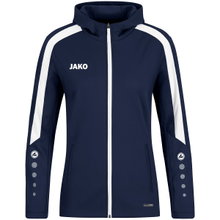 JAKO Kapuzenjacke Power (Polyester-Fleece, Seitentaschen mit Reißverschluss) marineblau Damen