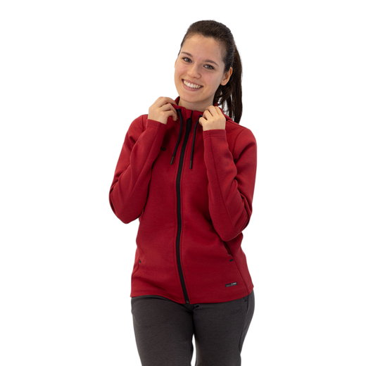 JAKO Hooded Jacket Premium Basics (Double-Tech-Knit) red Women