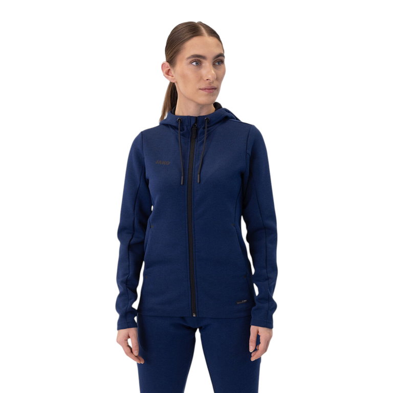 JAKO Kurtka z kapturem Premium Basics (Double-Tech-Knit) granatowa Damska