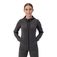 JAKO Hooded Jacket Premium Basics (Double-Tech-Knit) anthracite grey Women