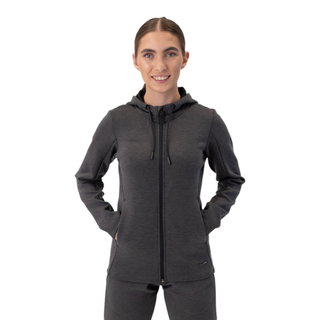 JAKO Kapuzenjacke Premium Basics (Double-Tech-Knit) anthrazitgrau Damen