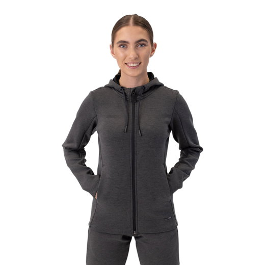 JAKO Kapuzenjacke Premium Basics (Double-Tech-Knit) anthrazitgrau Damen