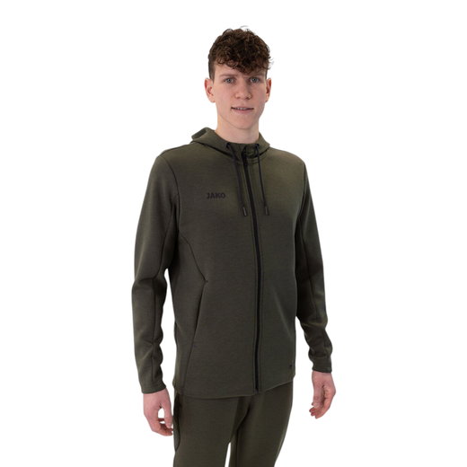 JAKO Kapuzenjacke Premium Basics (Double-Tech-Knit) khakibraun Herren