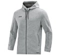 JAKO Kapuzenjacke Premium Basics (Double-Tech-Knit) hellgrau Herren