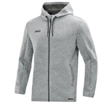 JAKO Hooded Jacket Premium Basics (Double-Tech-Knit) Light Grey Men