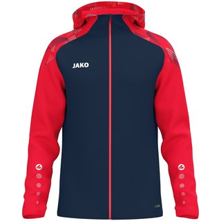 JAKO Kapuzenjacke Sonic (strapazierfähig, weiches Tragegefühl) marineblau/rot Kinder