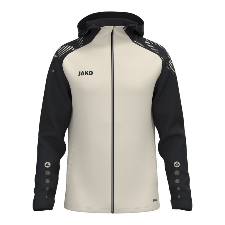 Kurtka z kapturem JAKO Sonic (wytrzymała, miękkie uczucie noszenia) beżowo-czarna męska