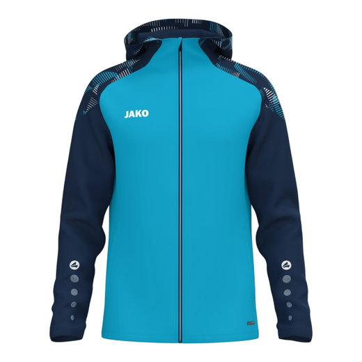 JAKO Kapuzenjacke Sonic (strapazierfähig, weiches Tragegefühl) aquablau/marineblau Herren