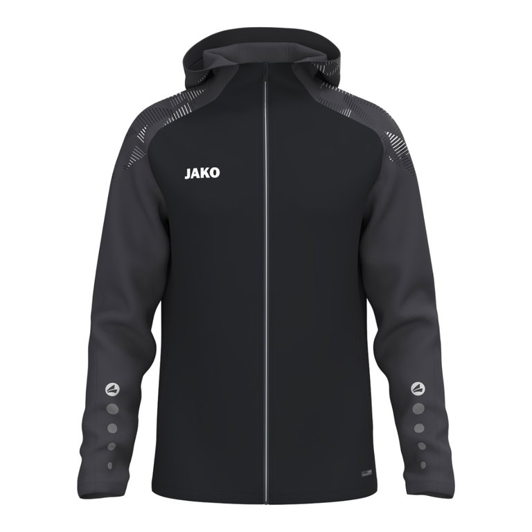 JAKO Kapuzenjacke Sonic (strapazierfähig, weiches Tragegefühl) schwarz/anthrazitgrau Herren