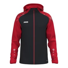 JAKO Hooded Jacket Sonic (durable, soft feel) black/red men's