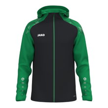 JAKO Kapuzenjacke Sonic (strapazierfähig, weiches Tragegefühl) schwarz/grün Herren