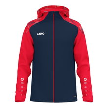 JAKO Hooded Jacket Sonic (durable, soft feel) navy/red men's