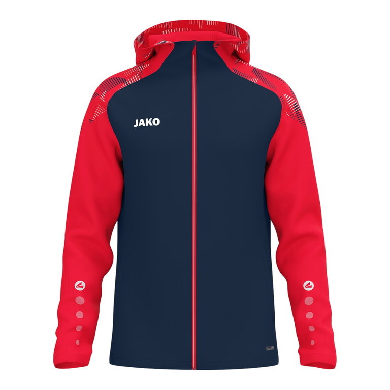 JAKO Kapuzenjacke Sonic (strapazierfähig, weiches Tragegefühl) marineblau/rot Herren