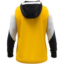JAKO Hooded Sweatshirt with Half-Zip Dynamic (100% recycled Polyester) yellow/white/black children