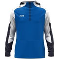 JAKO Kapuzenpullover mit Half-Zip Dynamic (100% rec. Polyester) royalblau/weiss/marineblau Herren