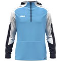JAKO Kapuzenpullover mit Half-Zip Dynamic (100% rec. Polyester) himmelblau/weiss/marineblau Herren