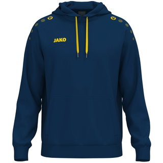 JAKO Bluza z kapturem One Sweat (mieszanka bawełny) granatowo-żółta dziecięca