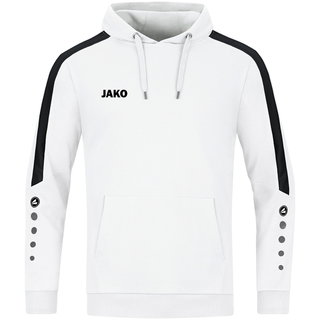 JAKO Kapuzenpullover (Hoodie) Power Kapuzensweat (Bio-Baumwolle) weiss Herren