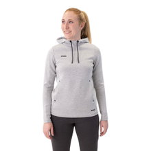JAKO Bluza z kapturem Premium Basics (Double-Tech-Knit) jasnoszara Damska