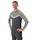 JAKO Langarmshirt Ziptop Iconic (angenehmer Tragekomfort) anthrazitgrau/mintgrün Herren