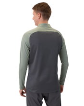 JAKO Long Sleeve Shirt Ziptop Iconic (comfortable to wear) anthracite grey/mint green Men's