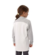 JAKO Long Sleeve Ziptop Iconic (comfortable fit) white/grey/charcoal grey children