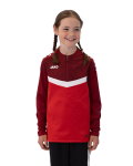 JAKO Langarmshirt Ziptop Iconic (angenehmer Tragekomfort) rot/weinrot Kinder