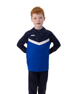 JAKO Langarmshirt Ziptop Iconic (angenehmer Tragekomfort) royalblau/marineblau Kinder