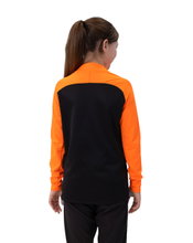 JAKO Long Sleeve Shirt Ziptop Iconic (comfortable to wear) black/neon orange Kids