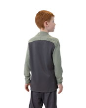 JAKO Long Sleeve Zip Top Iconic (comfortable fit) charcoal grey/mint green children