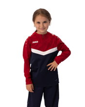 JAKO Long Sleeve Shirt Ziptop Iconic (comfortable to wear) navy/red Kids