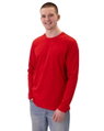 JAKO Langarmshirt Organic (Freizeit, Bio-Baumwolle) rot Herren
