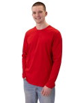 JAKO Langarmshirt Organic (Freizeit, Bio-Baumwolle) rot Herren