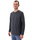 JAKO Langarmshirt Organic (Freizeit, Bio-Baumwolle) anthrazitgrau Herren