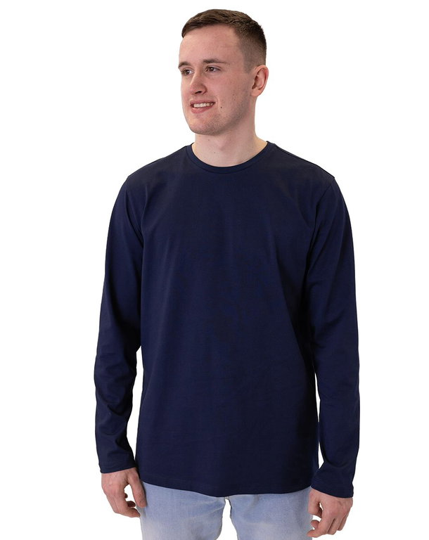 JAKO Langarmshirt Organic (Freizeit, Bio-Baumwolle) marineblau Herren