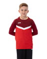 JAKO Sport-Langarmshirt Sweat Iconic (Polyester-Stretch-Fleece) rot/weinrot Kinder