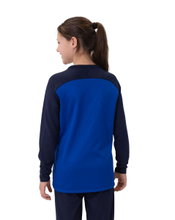 JAKO Sport Long Sleeve Sweatshirt Iconic (Polyester Stretch Fleece) Royal Blue/Navy Blue Kids